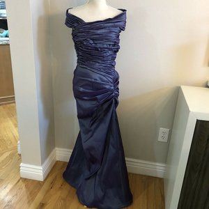 Tadashi Collection Taffeta Ruched Dress Iridescent